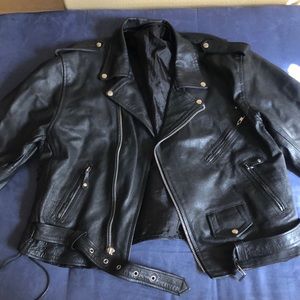 Genuine Buffalo Leather Motorcycle Jacket